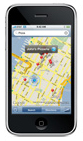 iPhone with Map iPhone with Map